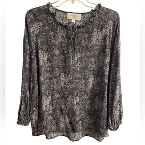 Cloth & Stone Monochrome Patterned Blouse pop over large